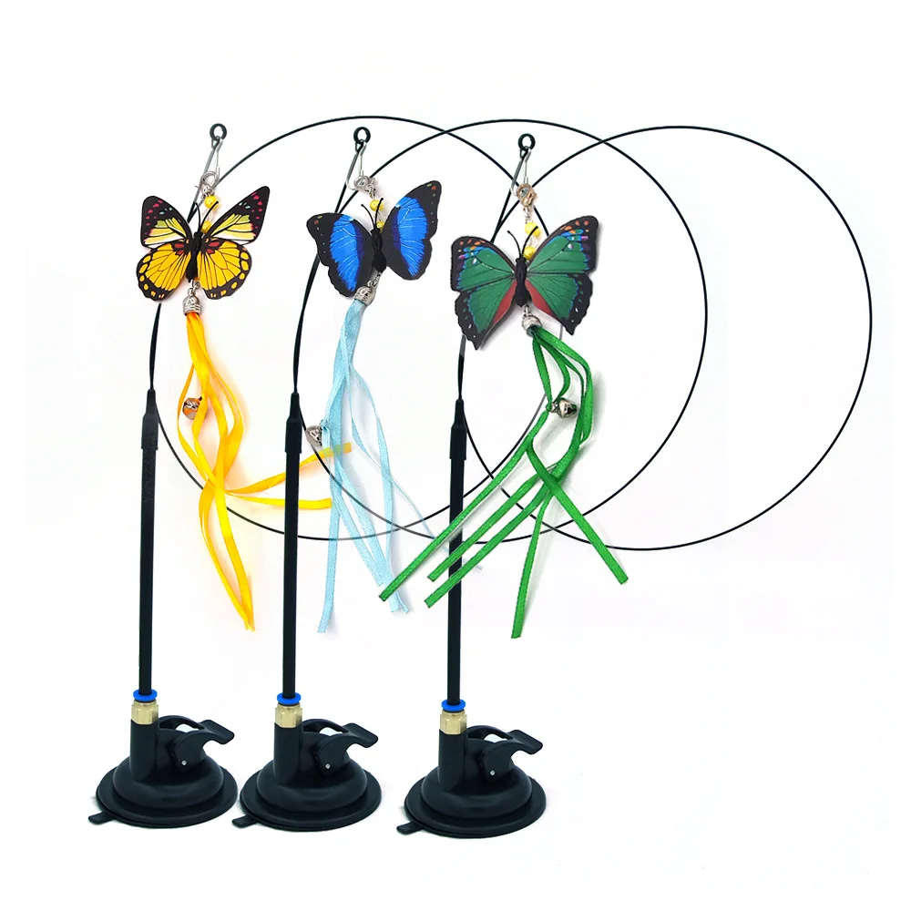 Juguete para Gato, varita para gato, pluma esponjosa con ventosa de campana, palo para gato, juguete interactivo para gatos, gatito, ejercicio de caza, producto para mascotas - imagen 3