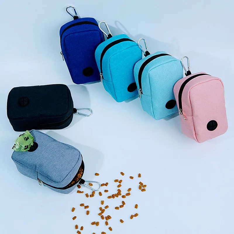 Dispensador de bolsas para excrementos de perros, soporte para bolsas de excrementos de perros manos libres, bolsas de almacenamiento portátiles para entrenamiento de perros, soporte para bolsas de mierda para caminar - imagen 3
