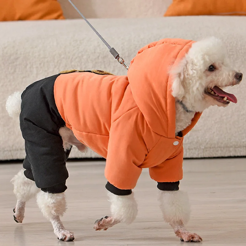 Monos cálidos para mascotas, Abrigo acolchado para cachorros, ropa impermeable para perros pequeños y medianos, prendas para Chihuahua, Invierno - imagen 3