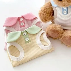 Polo camisa para perro, ropa a la moda para perros, chaleco fino de verano para cachorros, jerséis bonitos y sólidos para gatos, camisa transpirable para mascotas, disfraces para perros caniche York