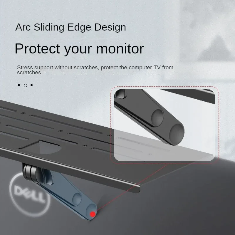 BEISHI-soporte de estante superior con pantalla ajustable, organizador de Monitor de TV, práctico espacio de almacenamiento para el hogar, uso de TV, decodificador - imagen 4