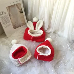 Gorra con orejas de conejo para perros - Accesorio Navidad