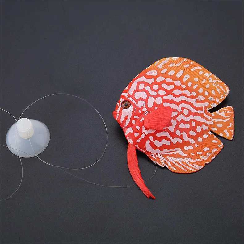 Peces decorativos luminosos para acuario - Discus y pez Tang azul - imagen 3