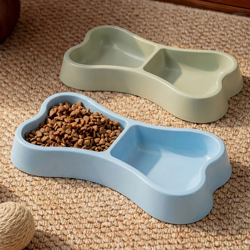 Comedero doble 2 en 1 para perros y gatos – Agua y comida antideslizante