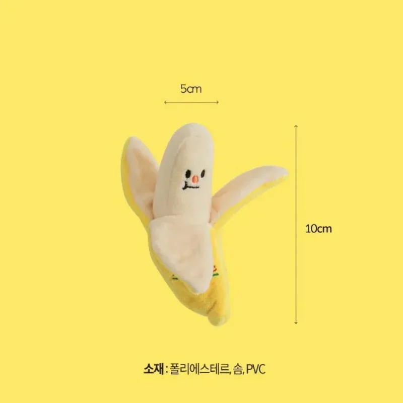 Juguetes de simulación divertidos para mascotas, fruta de plátano, escondite de comida Bb, juguetes vocales para ladridos, cachorro, Chihuahua, Yorkshire, juguetes interactivos para perros - imagen 5