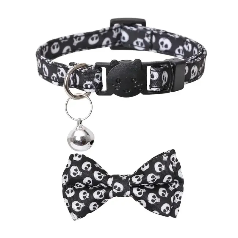 Collar de perro con pajarita para Halloween, pajarita extraíble con campana de llamada, perros y gatos, disfraces, accesorios para fotografía de viaje