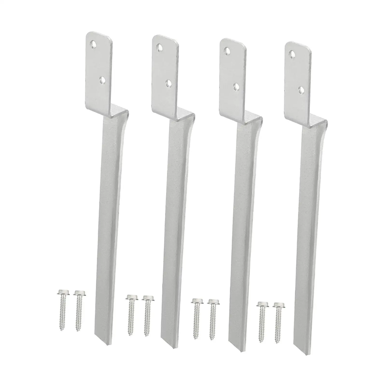 4 Pieces Fence Post Anchors Heavy Duty Ground Nails Gardening Equipment with Screw Sturdy Easy Installation Grounding Stakes