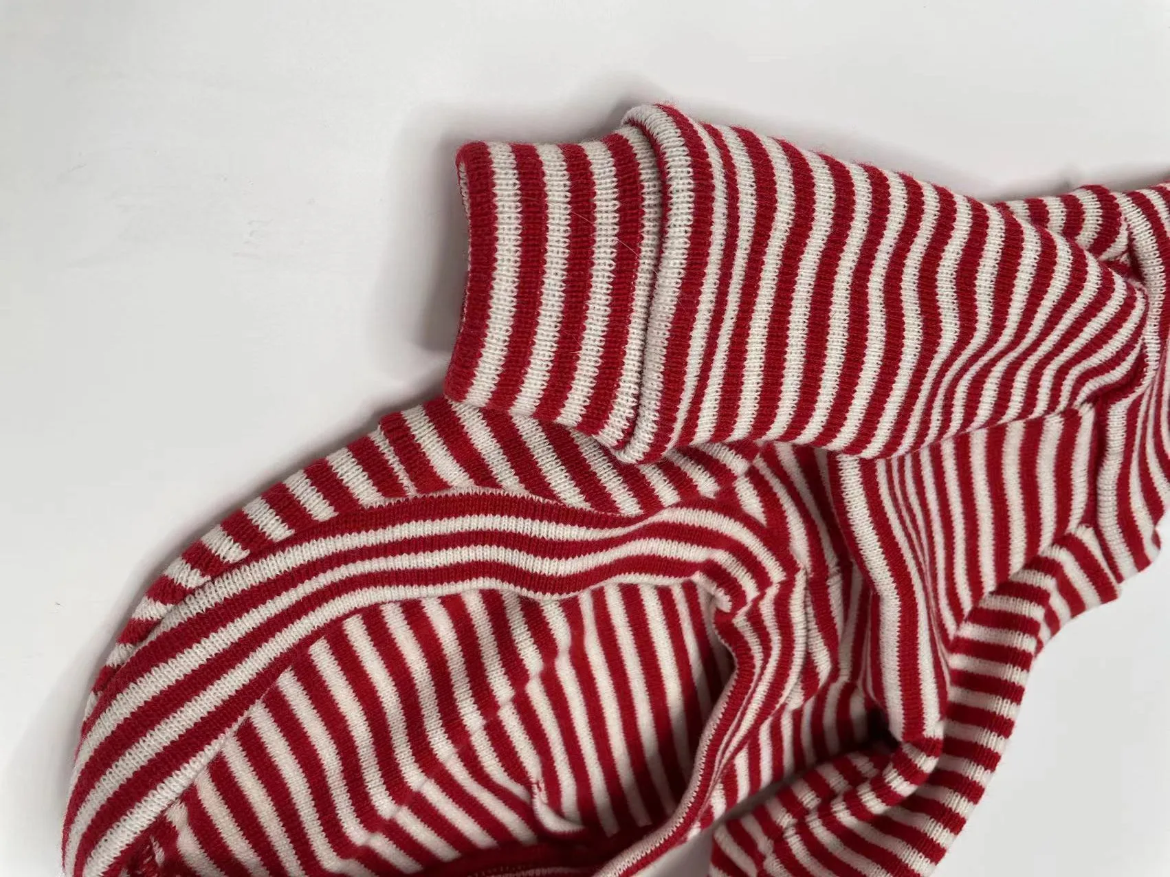 Suéter a rayas rojas de Galgo Italiano, cuello alto, acrílico suave, Navidad y Año Nuevo, Invierno - imagen 4