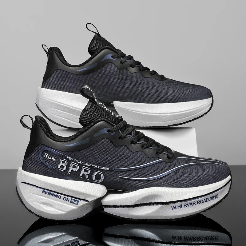 Zapatillas deportivas para correr con placa de carbono y cojín de aire para maratón, zapatillas deportivas transpirables y ligeras para mujer, cómodas zapatillas especiales antideslizantes