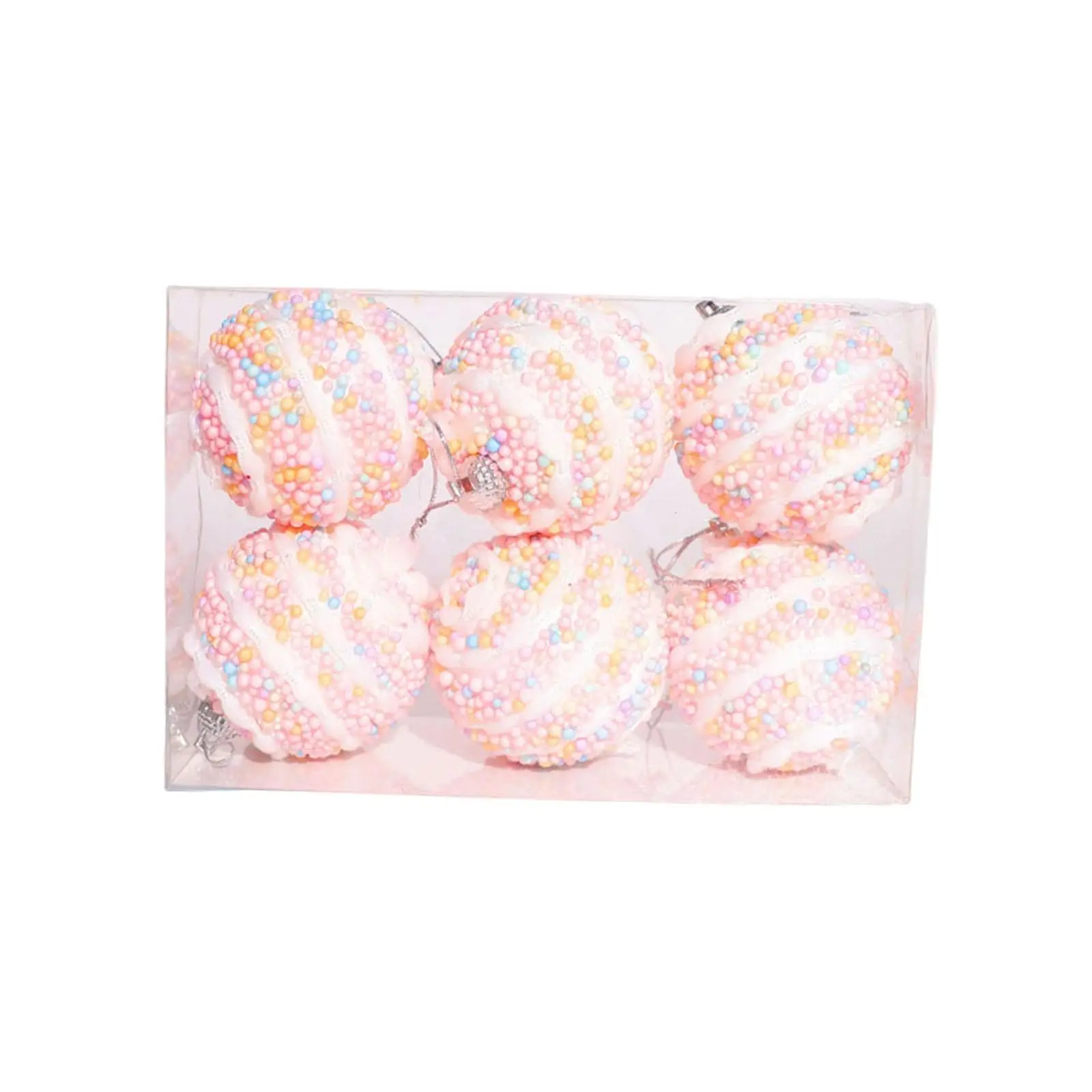 6x Christmas Balls Ornaments Decorative Baubles Christmas Tree Decorations Pendants for Restaurant