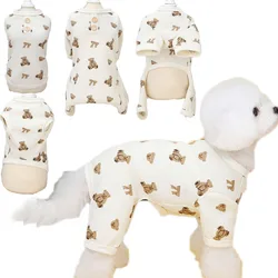 Pijama térmica para perros – Estampado de animales, suave y cálido