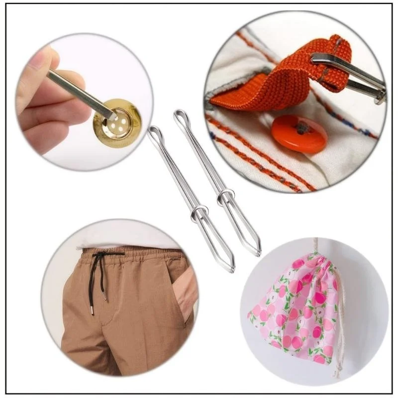 Accesorios de costura para cinturón elástico, accesorio para envolver, herramienta de tejido, bolsa, 2 piezas - imagen 3