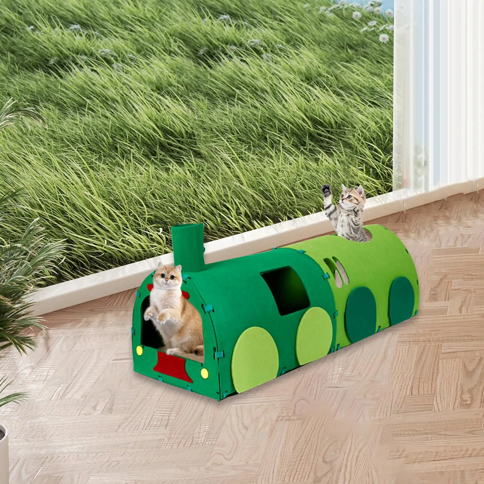 Cat Tunnel Cat Bed Scratch Resistant Hideout for Rabbits Puppy Small Animals