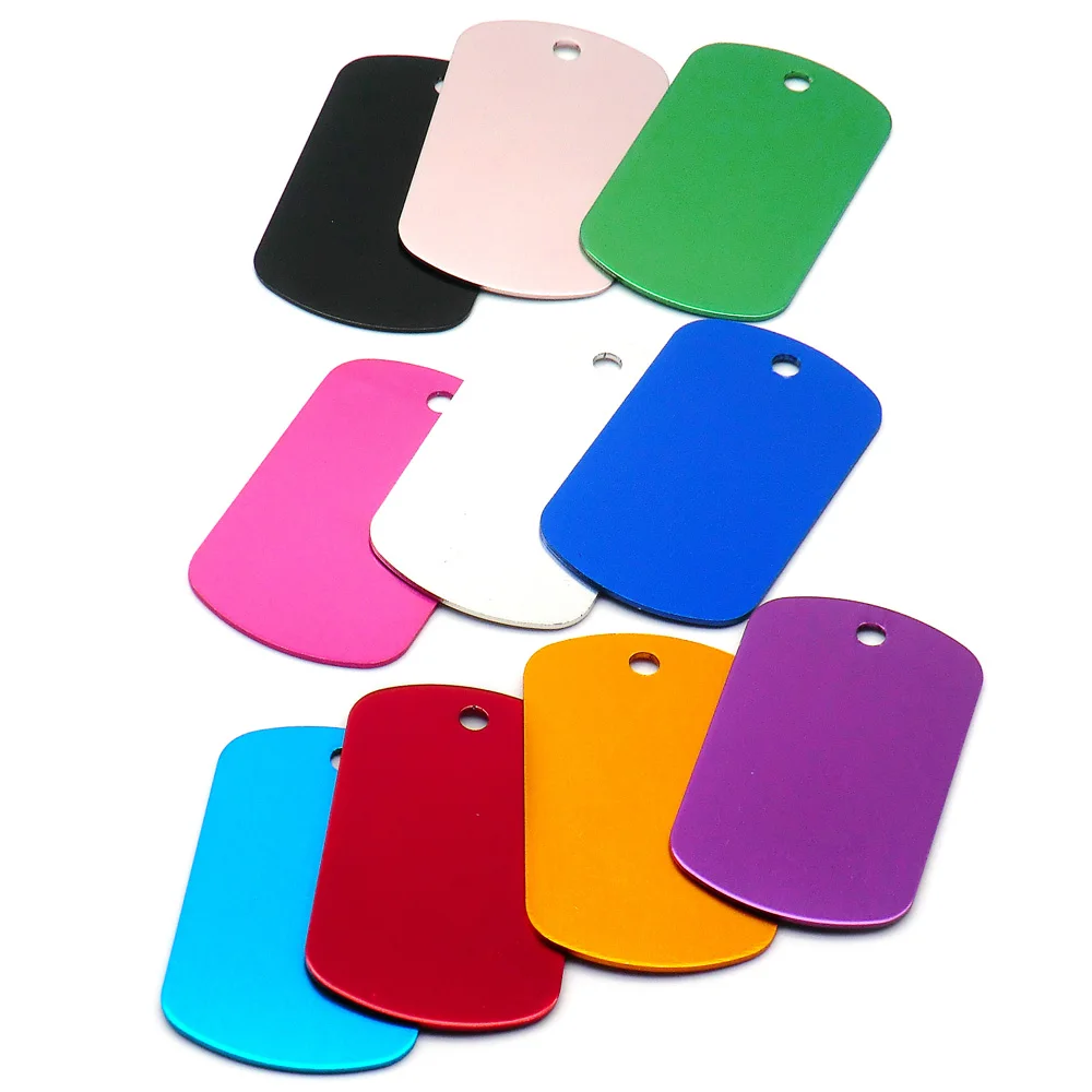 Venta al por mayor, 100 Uds., etiqueta militar, etiqueta de identificación de perro, collares con colgante, llavero del equipo, nombre, número de perro mascota, etiquetas de identificación del ejército, placa de identificación personalizada - imagen 3