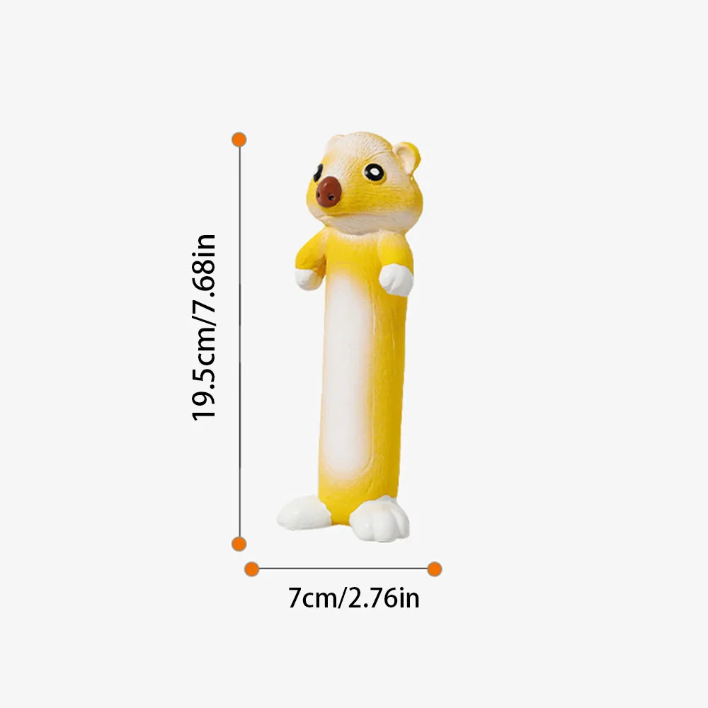 Juguete de perro chirriante en forma de nutria de peluche, palo Molar para masticar duradero, juguete interactivo para mascotas para cachorros, perros pequeños y medianos, limpieza de dientes - imagen 5