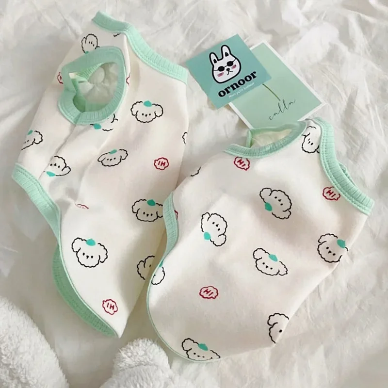 Ins-Camiseta bonita de verano para mascotas, chaleco para mascotas, gato, Schnauzer fino, cachorro, ropa transpirable sin mangas para perros, camiseta, ropa de verano para mascotas