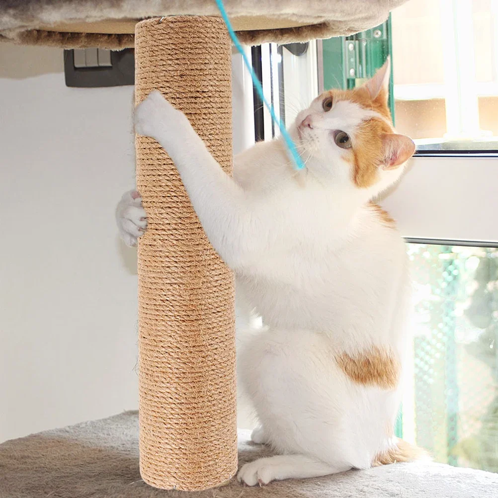 Postes rascadores para gatos de madera maciza, postes de repuesto, duraderos y resistentes al desgaste, accesorios para gatos, postes de Sisal, materiales para rascar