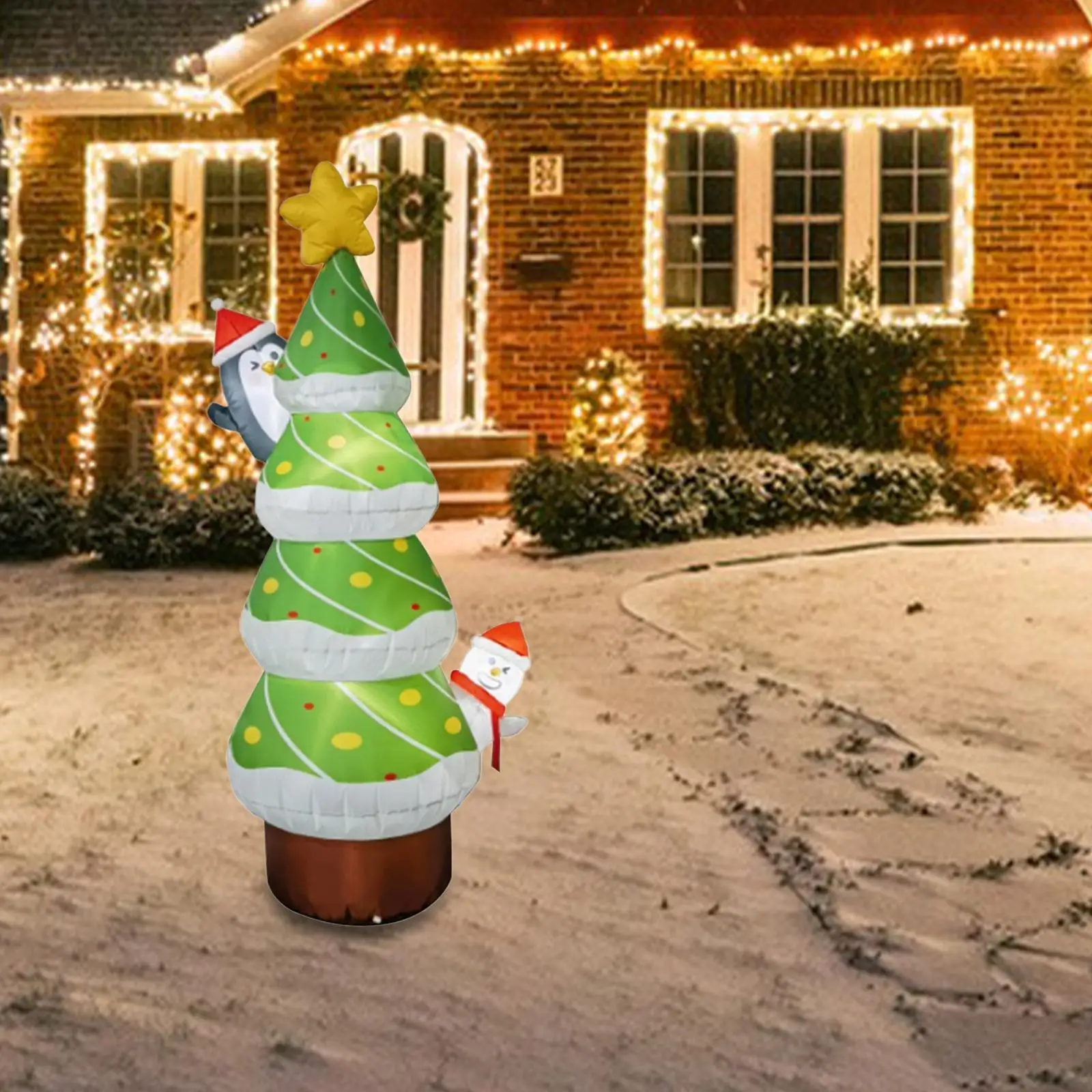 Árbol de Navidad inflable, adorno, decoración navideña, decoración de patio inflable para interior, exterior, centros comerciales, patio trasero - imagen 4