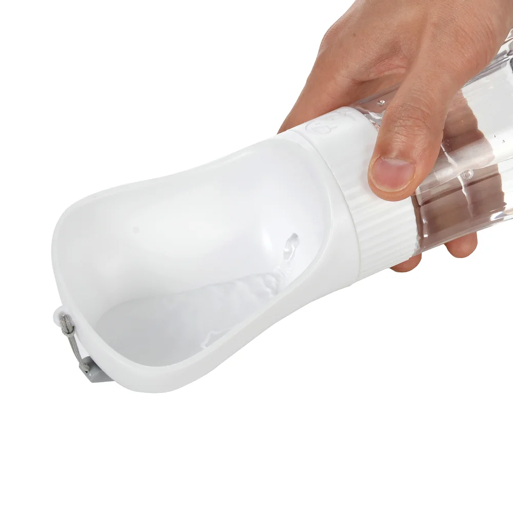 Botella de agua portátil 2 en 1 para perros con contenedor de comida para perros pequeños y grandes, cuenco para beber al aire libre, suministros de Golden Retriever - imagen 4