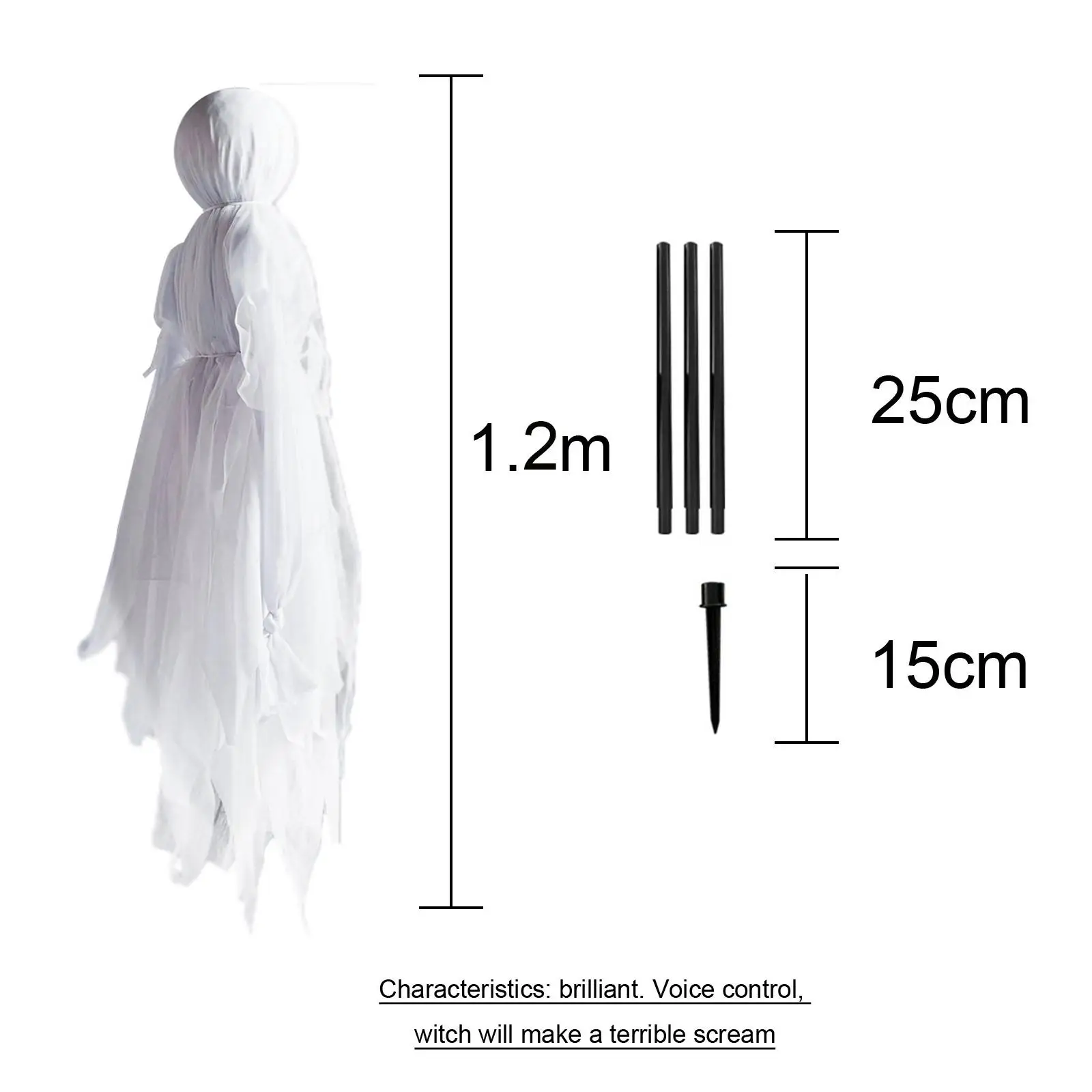 Glowing Witch Gifts Color Changing Halloween Decorations Outdoor Halloween Ornament for Holidays Home Party Lawn Porch Entrance