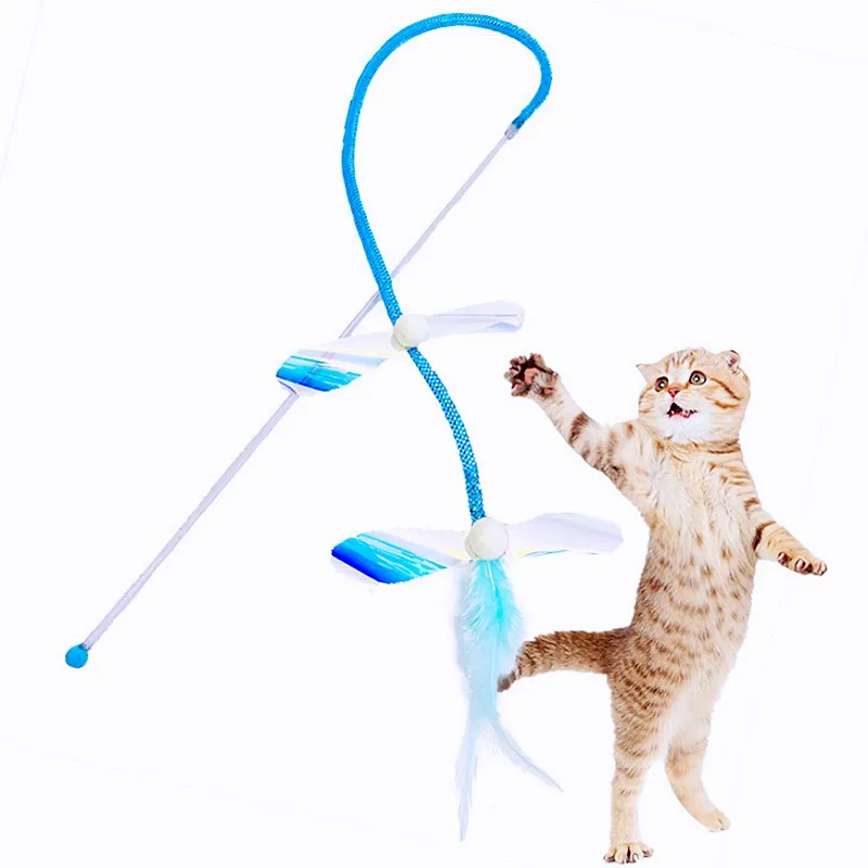 Vara de plumas con campana para gatos – Juguete interactivo - imagen 2