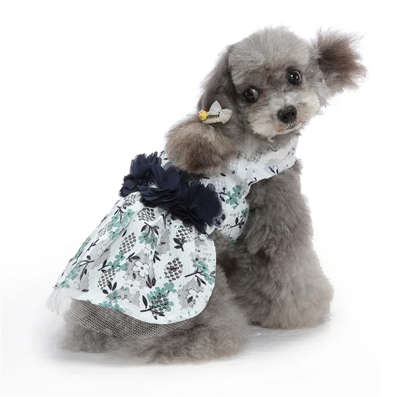 High Quality Puppy Cat Dog Evening Dress Elegant Pet Wedding Princess Dresses for Small Dogs York Bowtie Skirt mascotas Clothes - imagen 4