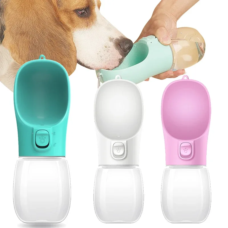 Botella de agua portátil para perros pequeños y grandes, cuencos para caminar a prueba de fugas para exteriores, suministros para Chihuahua, Bulldog Francés