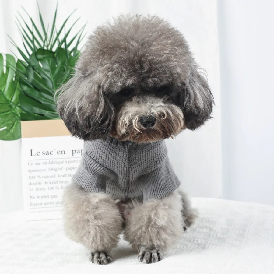 Los suéteres de punto para mascotas de otoño e invierno son adecuados para que los perros se usen al salir o en casa. Es cálidos y fáciles de combinar. - imagen 4
