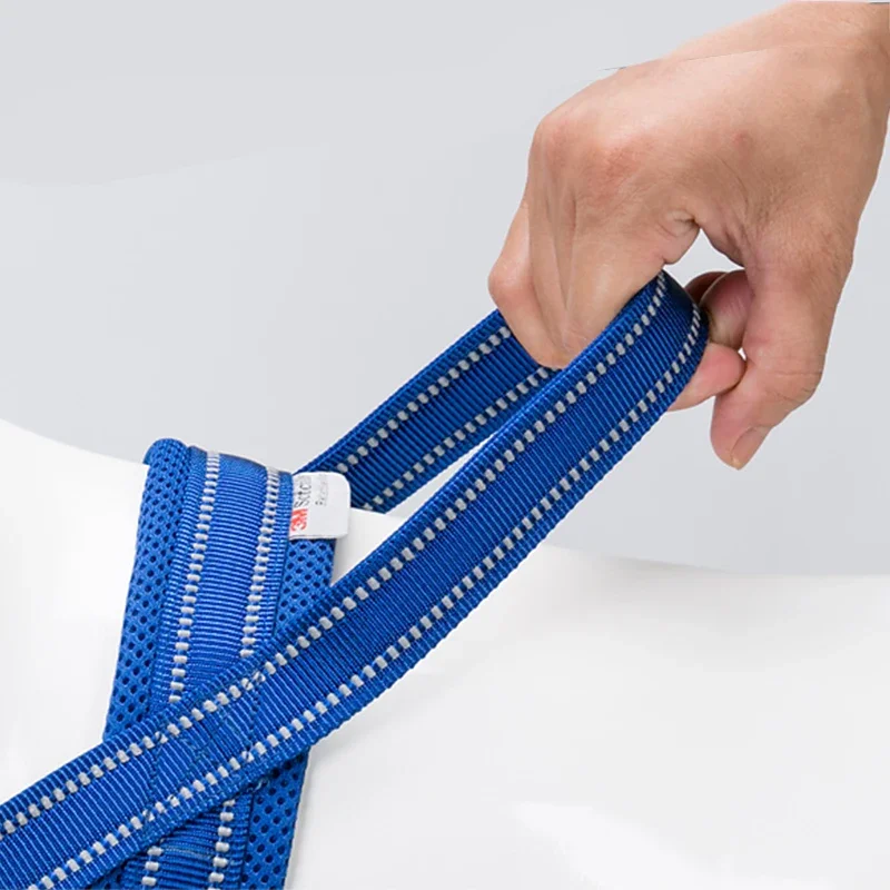 Winhyepet-arnés para coche para perros, chaleco, correas de viaje, luz reflectante de 3M, acolchado cómodo, clip trasero, pecho para perros pequeños, Bulldog, cachorro - imagen 4