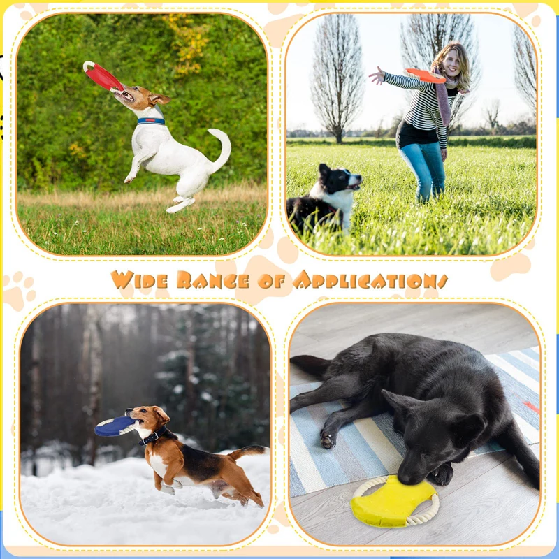 Benepaw-juguetes de cuerda de algodón duraderos para perros, discos voladores suaves resistentes a las mordeduras para cachorros, grandes, medianos y pequeños, juego de entrenamiento para mascotas - imagen 3