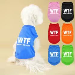 Camiseta sin mangas para perro – Estampado divertido de comida