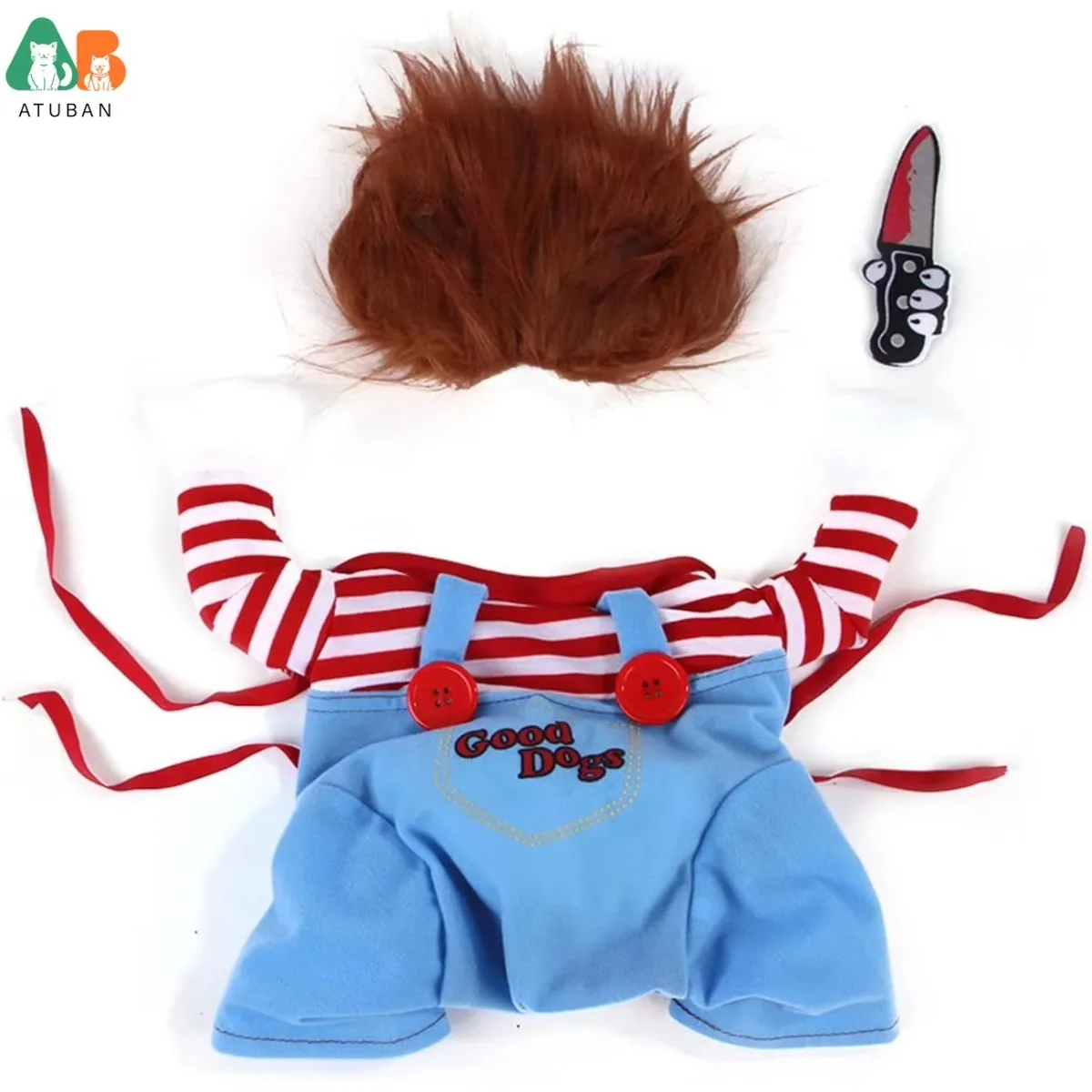 Disfraz de perro mortal para mascotas, disfraz de perro lindo, disfraz divertido de Halloween y Navidad, ropa para perros, disfraz de fiesta para perros pequeños, medianos y grandes - imagen 2