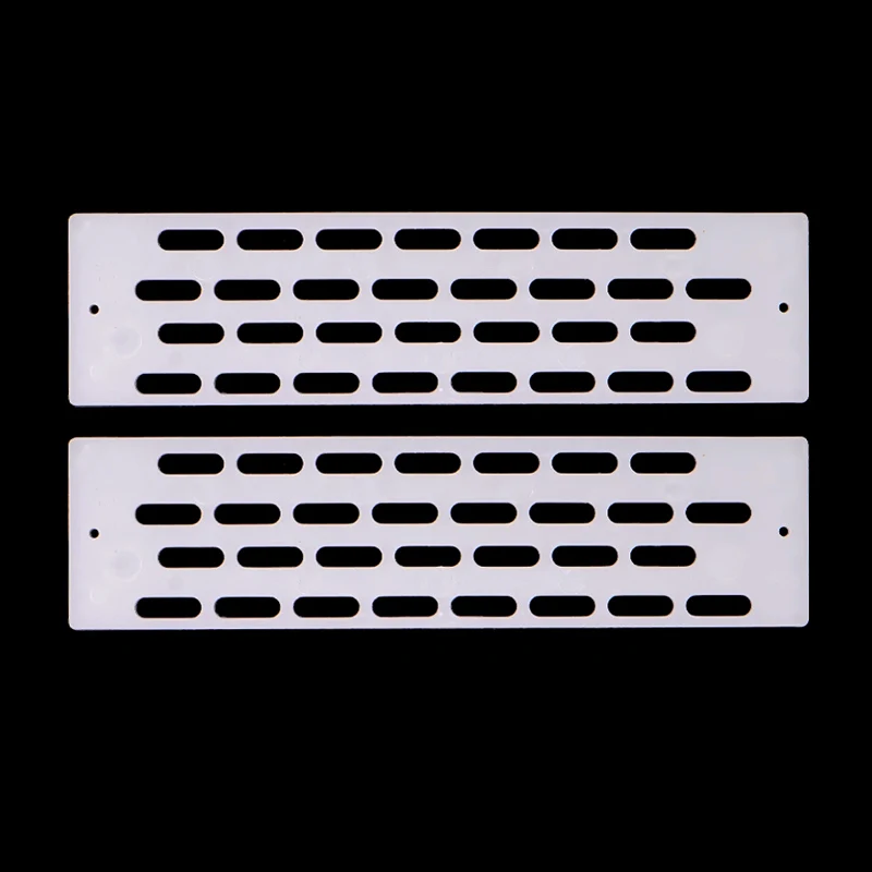 Herramientas de plástico para abejas, 10/20 piezas, antisuga, mosca, hoja antigolpes, agujeros amarillos y blancos, espaciador, suministros de placa de puerta de nido de apicultura - imagen 3