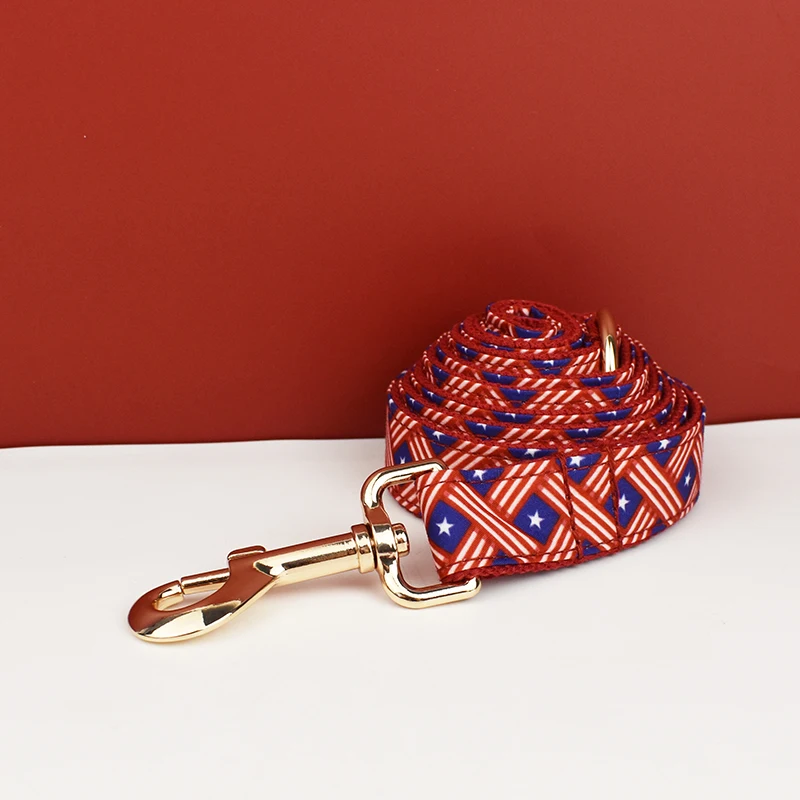 Collar de algodón suave para perro, Correa con logotipo de diseñador personalizado, celosía gris, arnés, Poo, soporte para bolsa, Bandera de lazo 01, novedad - imagen 2