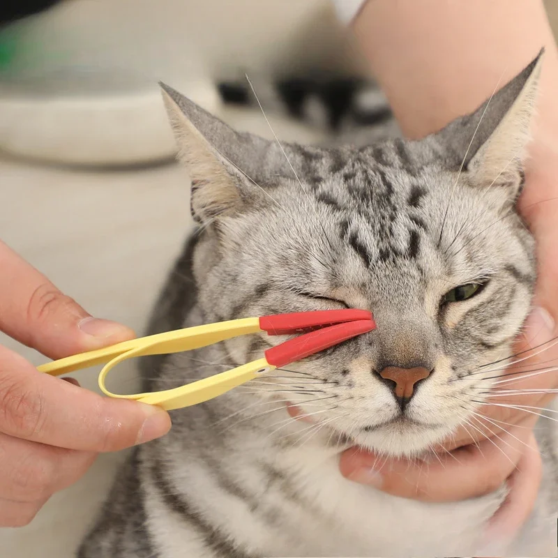 1 Uds. Cepillo de lágrima para mascotas, cepillo para merda de ojos de perro y gato, limpiador de ojos