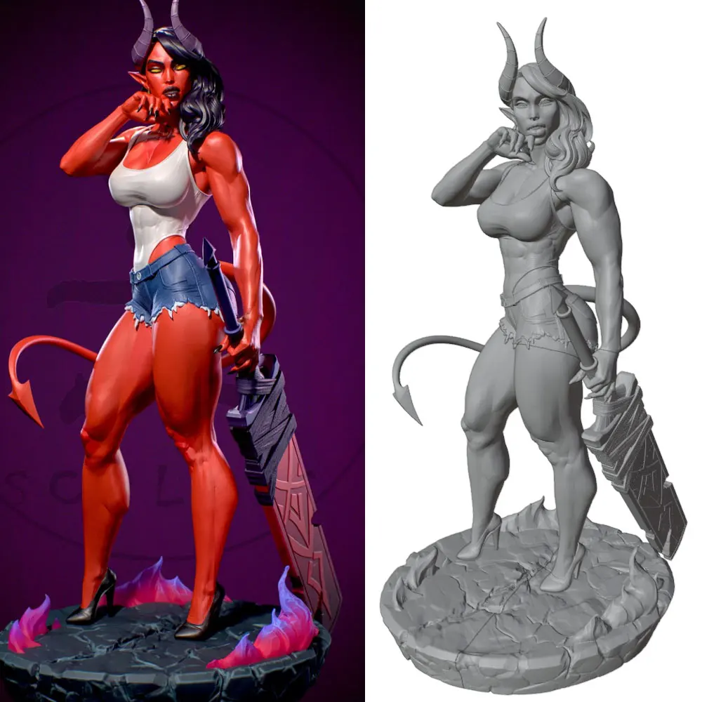 Figura anime 3D para decorar habitación, miniatura GK sin montar ni pintar 1/24 - imagen 4