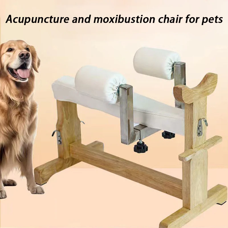 Mesa de moxibustión de acupuntura para mascotas de madera maciza, rehabilitación profesional para mascotas, Hospital, soporte de tratamiento para diagnóstico de perros, mascotas médicas - imagen 5
