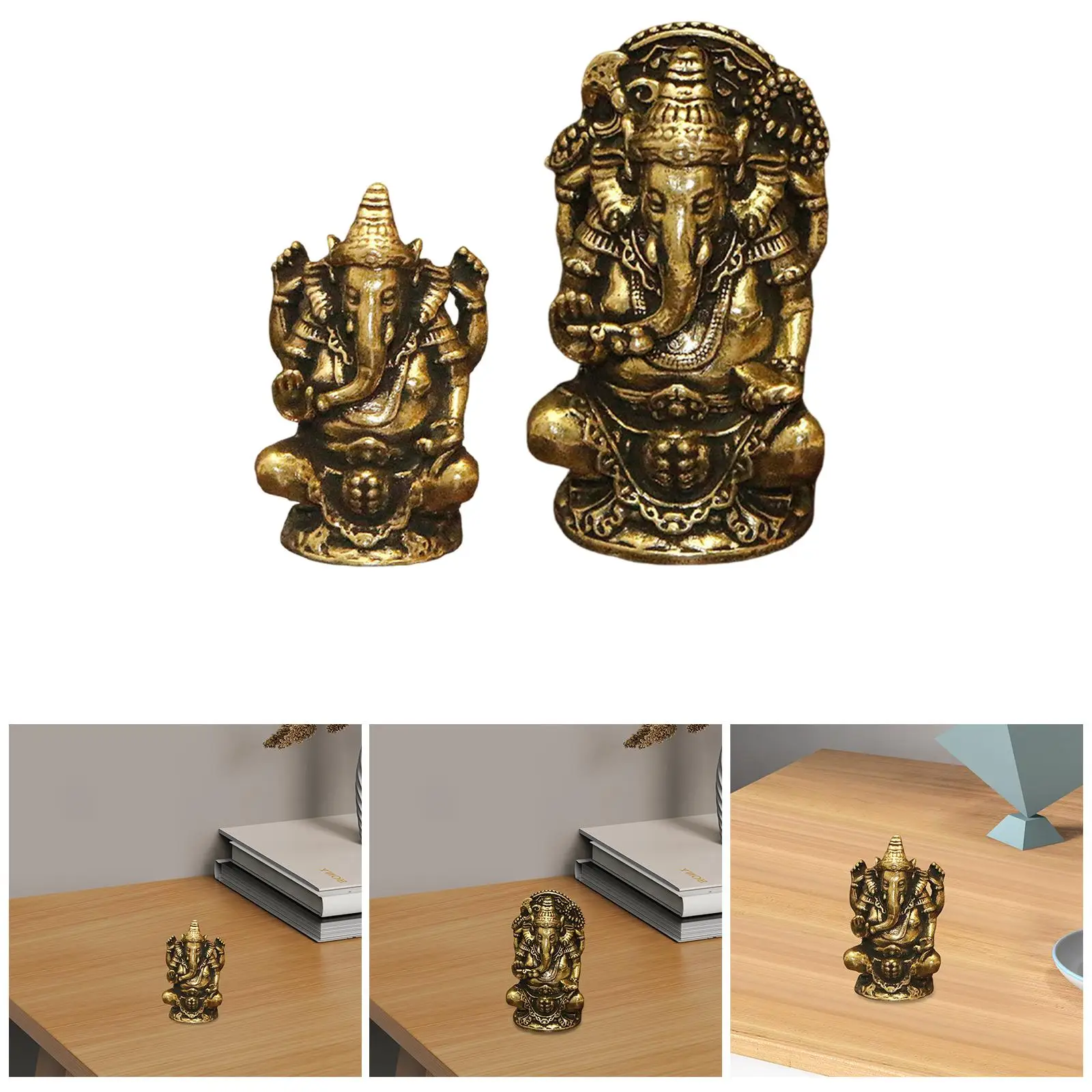 Estatua de Buda sentado, colección de escultura, artesanía hecha a mano, estatua de latón tailandesa, estatuilla para estantería, hogar, oficina y patio