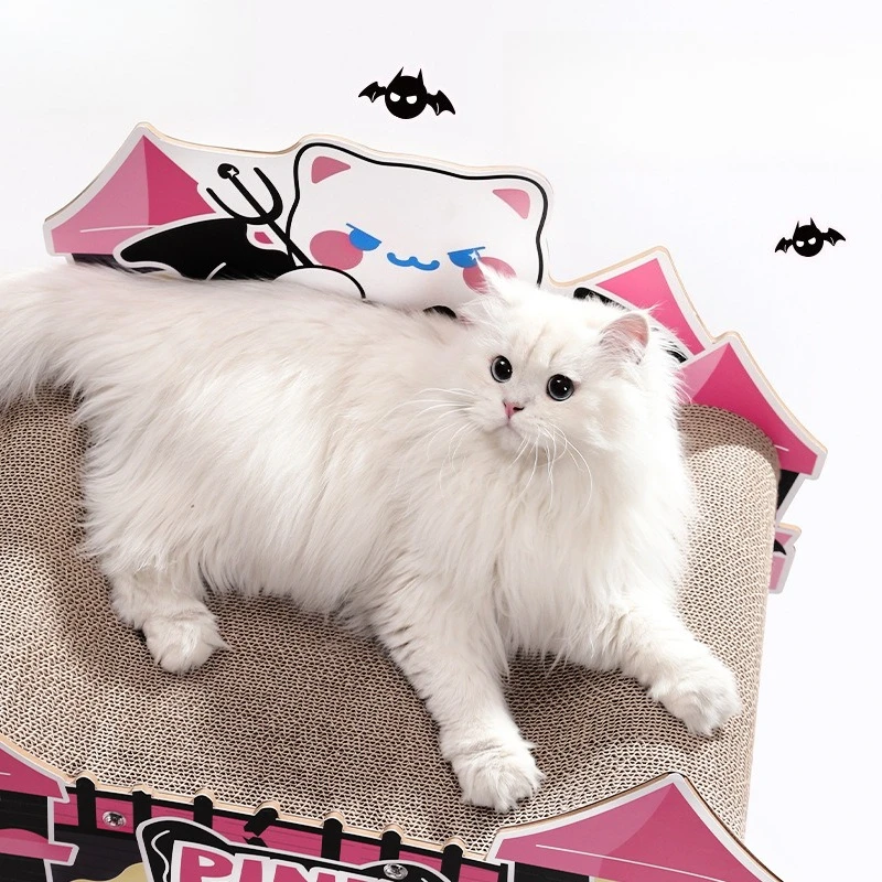Rascador para gatos resistente al desgaste, sin cobertizo, Chips, juguetes grandes para gatos, diseño creativo de Castillo antiguo, suministros de muebles para mascotas, accesorios - imagen 2