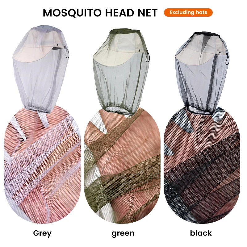 Máscara facial para cabeza de apicultor al aire libre, cubierta de red para sombrero, cubierta antimosquitos, gorra de mosquitera, cubiertas de malla transpirables para cabeza de viaje - imagen 2