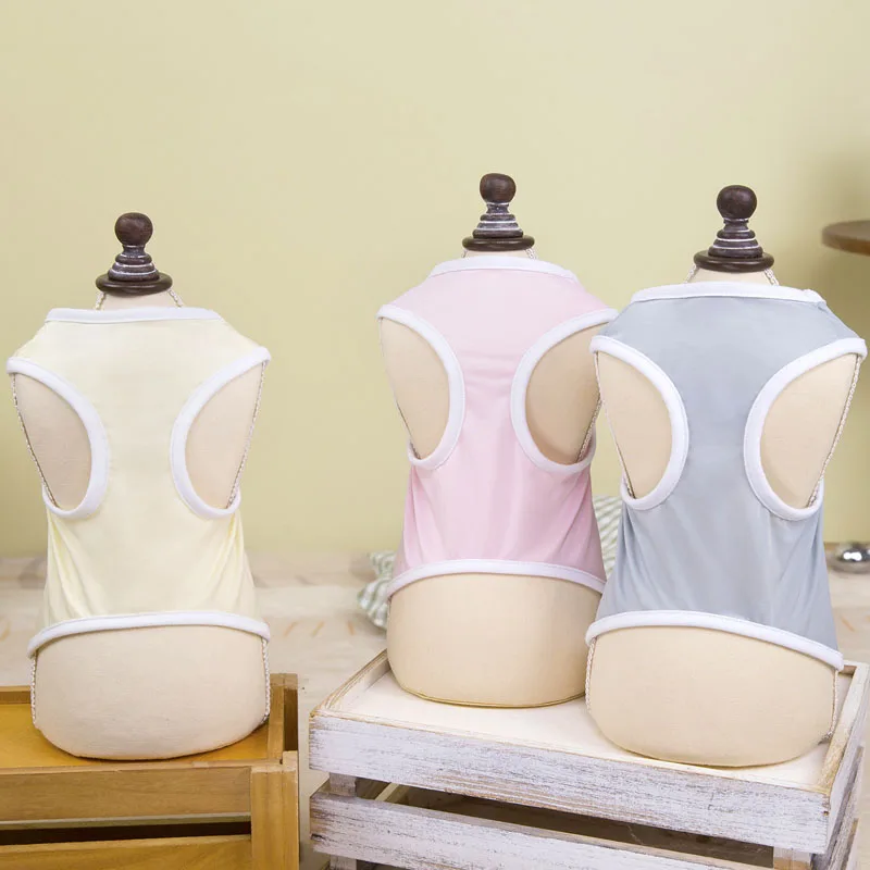 Ropa refrescante para perros, chaleco sin mangas de secado rápido para perros, Sudadera con capucha rosa, amarillo, gris, sudadera para cachorros, chalecos para perros pequeños Yorkie - imagen 2