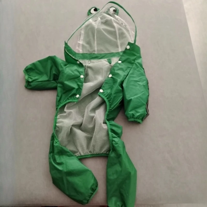Chubasquero para perro de dinosaurio, chaqueta impermeable ajustable, mono impermeable con capucha para perros pequeños, medianos y grandes, ropa de lluvia divertida para disfraz - imagen 5