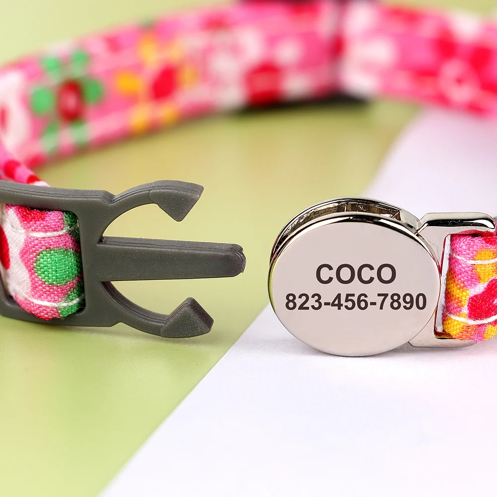 Collar personalizado con campanilla para perro y gato, accesorios para mascotas, personalizado, para perros pequeños, gatos, grabado de identificación, etiqueta de nombre para cachorro y gatito - imagen 4