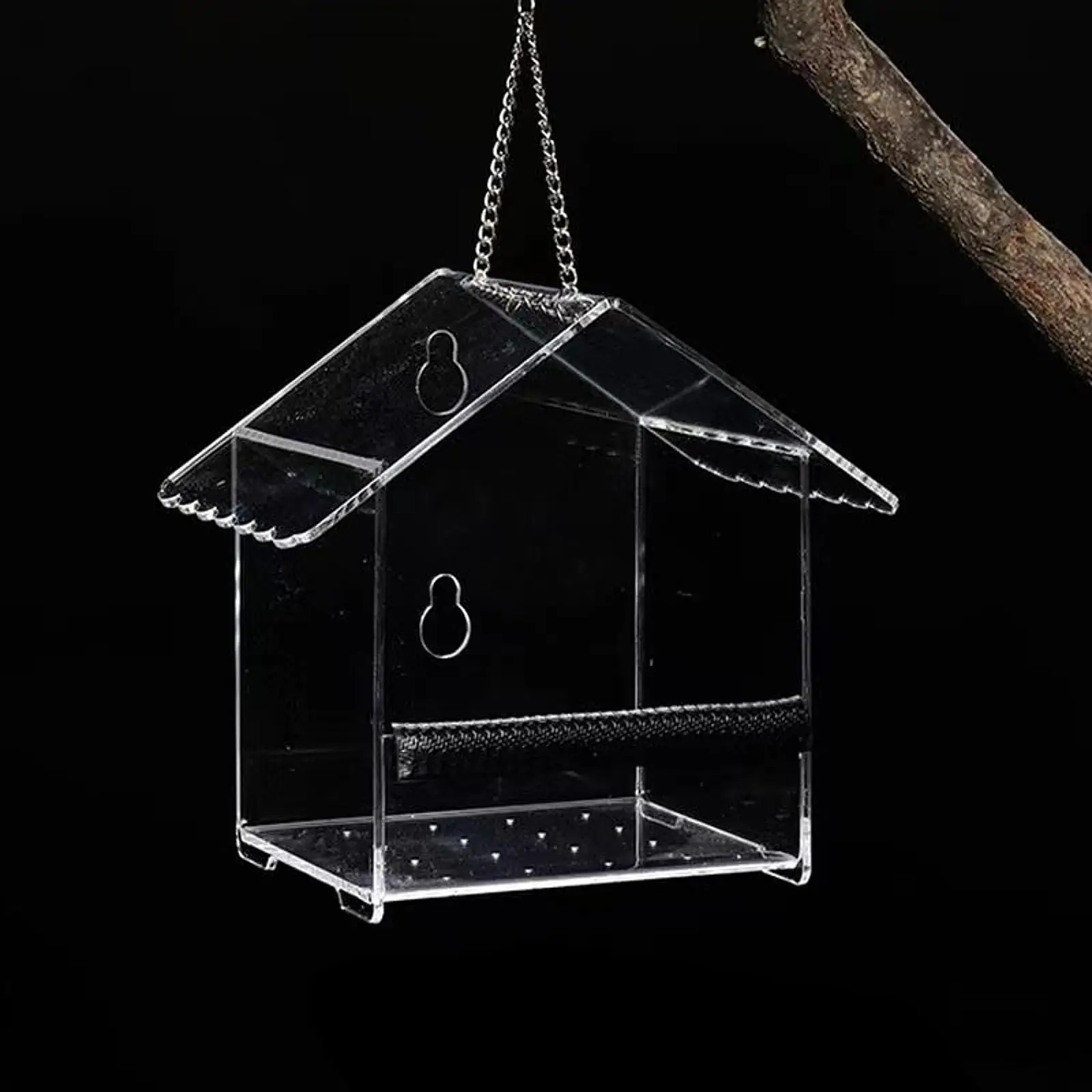 Window Bird Feeder with 2 Strong Suction Cups Transparent Acrylic Bird House