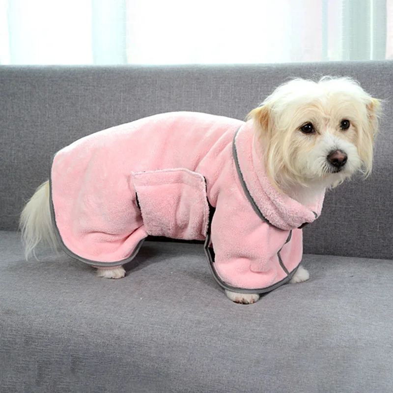 Albornoz absorbente para perros de secado rápido, Toalla de baño para mascotas para perros pequeños y medianos, accesorios para perros y gatos, suministros de baño para mascotas - imagen 5