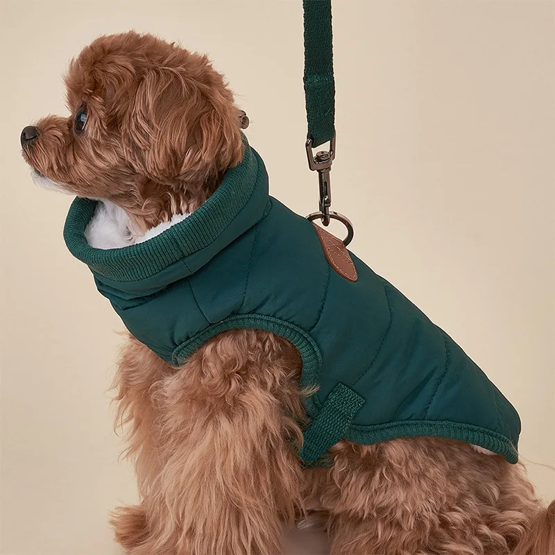 Ropa de invierno para perros, ropa gruesa y cálida de algodón para perros pequeños, chaqueta de Corgi de Pomerania, ropa de otoño - imagen 4