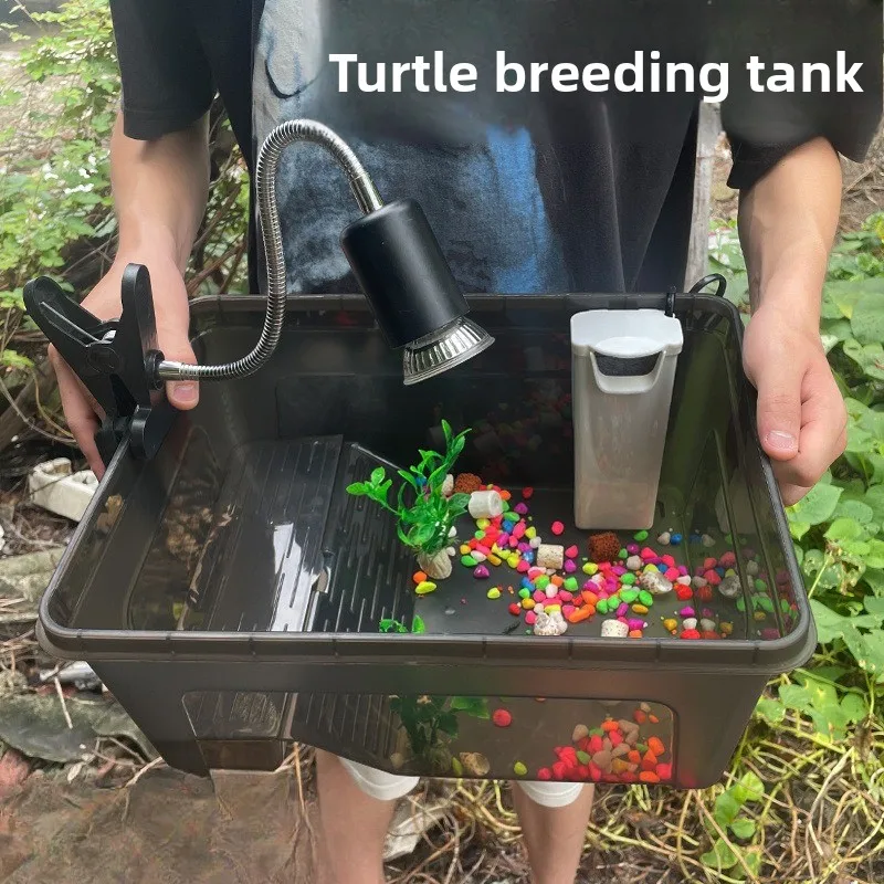 Tanque ecológico para Reptiles, lavabo grande, caja de cría de tortugas brasileñas, área multifuncional, productos integrados para cajas de cría de mascotas - imagen 4