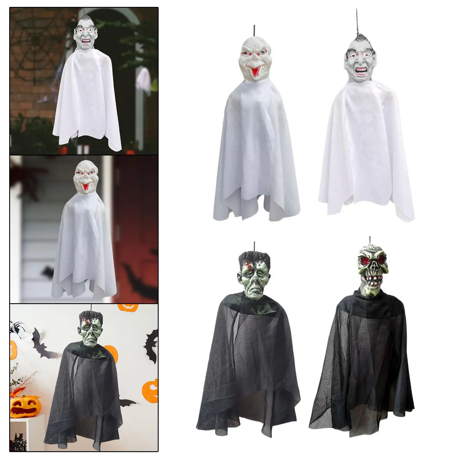 Halloween Hanging Ghost Decor Evil Creative Portable Halloween Hanging Decoration for Doors Party Favors Entry Gate Garden Lawn