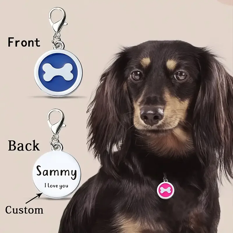 Placa de identificación para perro – Etiqueta colgante metálica - imagen 2