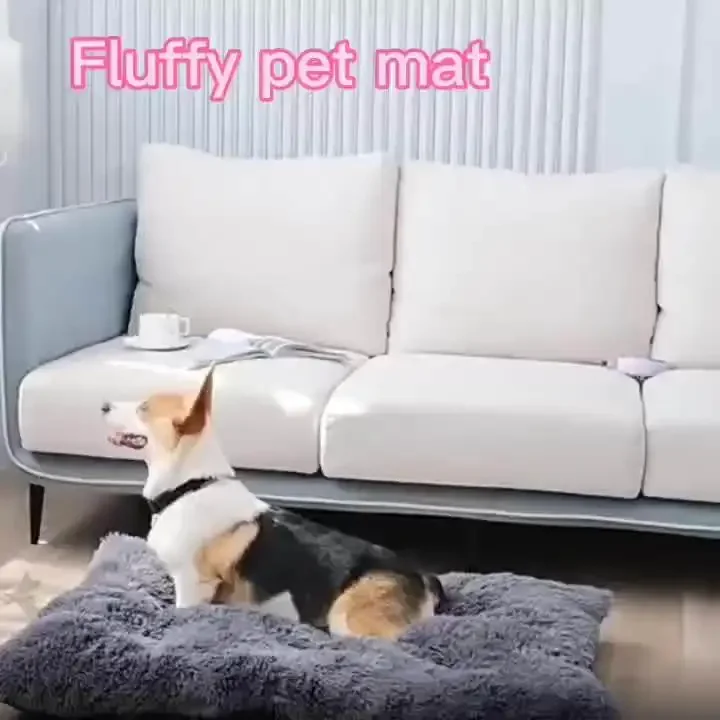 Cama peluda antideslizante impermeable para perros, estera de viaje, manta para gatos, esteras y perrera para perros, manta cálida de felpa para perros y gatos - imagen 5